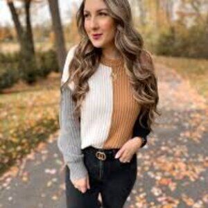 A New Day women's Crewneck Sweater - Tan, White, Gray, Black